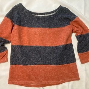 Lucky Lotus Women’s woven striped top in size M